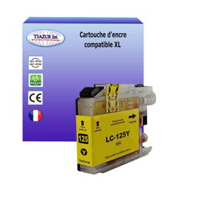 Cartouche compatible avec Brother LC125 XL pour Brother DCPJ4110DW, MFCJ4410DW, MFCJ4510DW, MFCJ4610DW, MFCJ4710DW Jaune