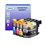T3AZUR - Lot de 4 Cartouches compatibles pour Brother LC-127/ LC-125 XL