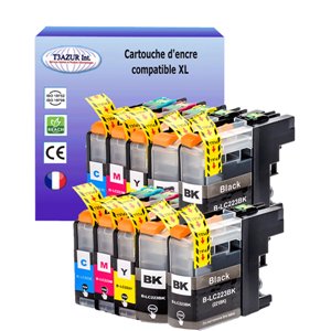 T3AZUR - Lot de 10 Cartouches compatibles pour Brother LC223 XL