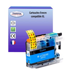 Cartouche compatible avec Brother LC223 XL pour Brother DCPJ4120DW, DCPJ562DW, MFCJ1140W, MFCJ1150W, MFCJ1170W, MFCJ1180DWT Cyan