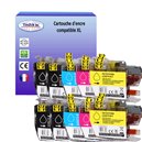 T3AZUR - Lot de 10 Cartouches compatibles Brother LC3219 XL (avec puce)