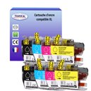 T3AZUR - Lot de 8 Cartouches compatibles Brother LC3219 XL (avec puce)