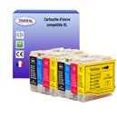 T3AZUR- Lot de 8 Cartouches compatibles Brother LC1000/LC970 XL