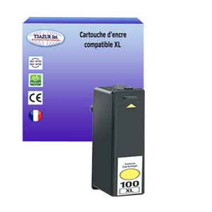 T3AZUR - Cartouche compatible Lexmark 100XL - Yellow