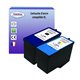 T3AZUR - Lot de 2 Cartouches compatibles Lexmark N°14 + N°15