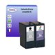 T3AZUR - Lot de 2 Cartouches compatibles Lexmark N°23 + n°24