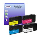 T3AZUR - Lot de 4 Cartouches compatibles Lexmark 200XL
