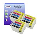 T3AZUR - Lot de 12 cartouches compatibles Epson T0711/ T0712 / T0713 / T0714