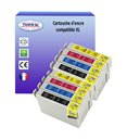 T3AZUR - Lot de 8 cartouches compatibles Epson T0711/ T0712 / T0713 / T0714
