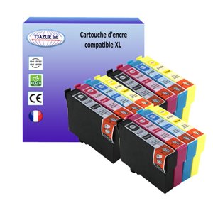 T3AZUR - Lot de 12 cartouches compatibles pour Epson T1281 / T1282 / T1283 / T1284