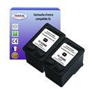 T3AZUR- Lot de 2 Cartouches compatibles HP n°338  ( C8765EE ) - Noire
