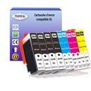 T3AZUR - Lot de 10 cartouches compatibles pour HP n°364 XL