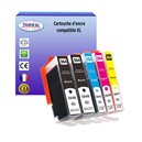 T3AZUR - Lot de 5 cartouches compatibles pour HP n°364 XL