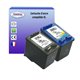 T3AZUR - Lot de 2 Cartouches compatibles pour HP (n°21+n°22) XL