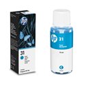 T3AZUR - Bouteille d'encre d'origine HP 31 (1VU26AE) - Cyan - 70ml