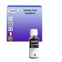 T3AZUR - Bouteille d'encre générique HP GT51- Noire - 90ml