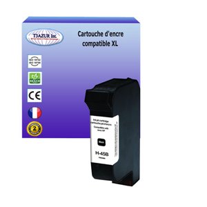 T3AZUR - Cartouche remanufacturé HP n°45 Noire
