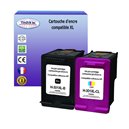 T3AZUR - Lot de 2 Cartouche compatible HP (n°301) XL BK + HP301XL Couleur ( CH563EE + CH564EE  )
