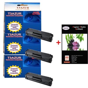 Lot 3 Toner compatibles pour Samsung SCX3400 / 3400F+ Pack de 20 papiers photos A6 Brillant 230gr Lot 3 Toner compatibles pour Samsung SCX3400 / 3400F+ Pack de 20 papiers photos A6 Brillant 230gr