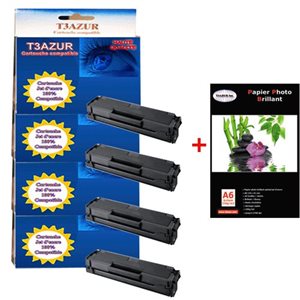 Lot 4 Toner compatibles pour Samsung SCX3405FW / 3405W + Pack de 20 papiers photos A6 Brillant 230gr Lot 4 Toner compatibles pour Samsung SCX3405FW / 3405W + Pack de 20 papiers photos A6 Brillant 230gr
