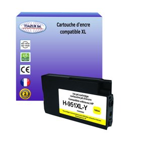 T3AZUR - Cartouche compatible HP n°951 XL (CN048AE) Yellow