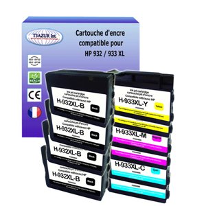 8 Cartouches compatibles HP 932xl,933xl 2 PACK de 4 cartouches