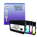 T3AZUR - Lot de 4 Cartouches compatible HP n°932 XL 