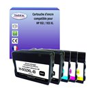T3AZUR - Lot de 5 Cartouches compatible HP 932/933 XL 
