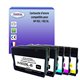 T3AZUR - Lot de 5 Cartouches compatible HP 932/933 XL 