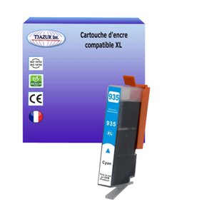 T3AZUR - Cartouche compatible HP n°935 XL (C2P24AE) - Cyan
