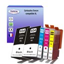 T3AZUR - Lot de 5 Cartouches compatibles HP (n°934 + n°935) XL 