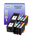 T3AZUR - Lot de 8 Cartouches compatibles HP (n°934 + n°935) XL 