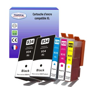 5 Cartouches compatibles avec HP remplace HP 934XL, HP 935XL - T3AZUR 5 Cartouches compatibles avec HP remplace HP 934XL, HP 935XL - T3AZUR