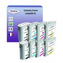 T3AZUR -Lot de 8 Cartouches compatibles pour HP 940XL