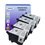 T3AZUR - Lot de 4 cartouches compatibles pour Epson T019 - T020