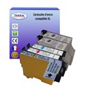 T3AZUR - Lot de 5 Cartouches compatibles Epson T0321/2/3/4