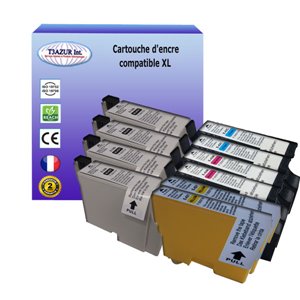 T3AZUR - Lot de 10 Cartouches compatibles Epson T0321/2/3/4