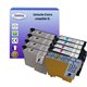 T3AZUR - Lot de 10 Cartouches compatibles Epson T0321/2/3/4