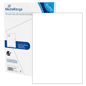 Étiquettes adhésives , 210x297mm, blanc, 50 labels