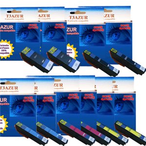 T2621/T2634 XL - Lot de 10 Cartouches compatibles pour Epson T2621 -T2634 XL