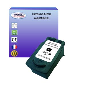 T3AZUR - Cartouche compatible Canon PG-512 Noire (Haute Capacité)