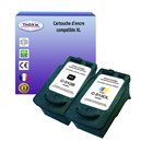 T3AZUR - Lot de 2 cartouches compatibles pour Canon PG-512 /CL-513 (Haute Capacité)