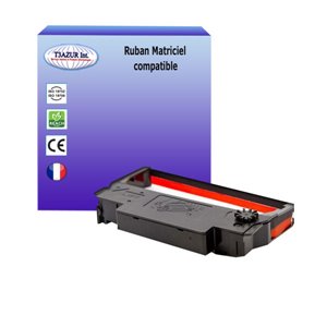Ruban matriciel générique Epson ERC38/ERC34/ERC30 (C43S015376) Rouge/ Noir - Remplace C43S015376