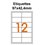 Étiquettes adhésives, 97x42,4mm, (12étiquettes/feuille) - blanc - 20 feuilles