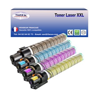 Lot de 4 Cartouches compatibles pour Ricoh Aficio MP-C4502/MP-C5502
