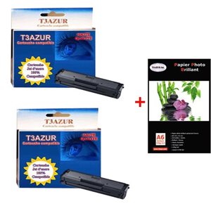 2 Toner compatibles Samsung XPress SL-M2020+ Pack de 20 papiers photos A6 Brillant 230gr