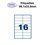 Étiquettes adhésives, 99,1x33,9mm, (16étiquettes/feuille) - blanc - 20 feuilles