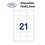 Étiquettes adhésives, 70x42,3mm , (21étiquettes/feuille) - blanc - 10 feuilles