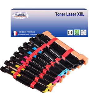 T3AZUR -Lot de 8 Toners compatibles Brother TN247/TN243 