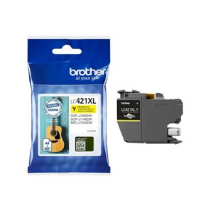 Cartouche d'encre originale Brother LC421XL (LC421XLBK) Jaune